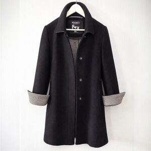 MAX & Co Wool Blend Coat Black Italy Paris Collection Size 10 / EU 44